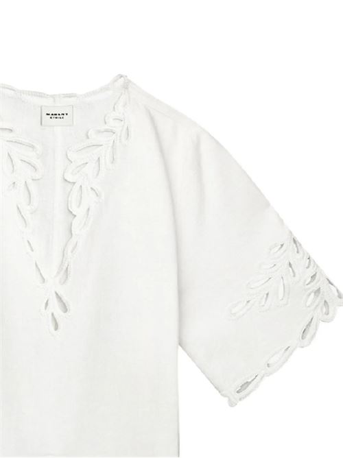 White cotton top MARANT ETOILE | HT0586FAC1J12E20WH